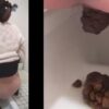 硬いクソを出す女子